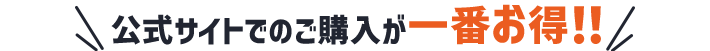 公式サイトでの購入が一番お得
